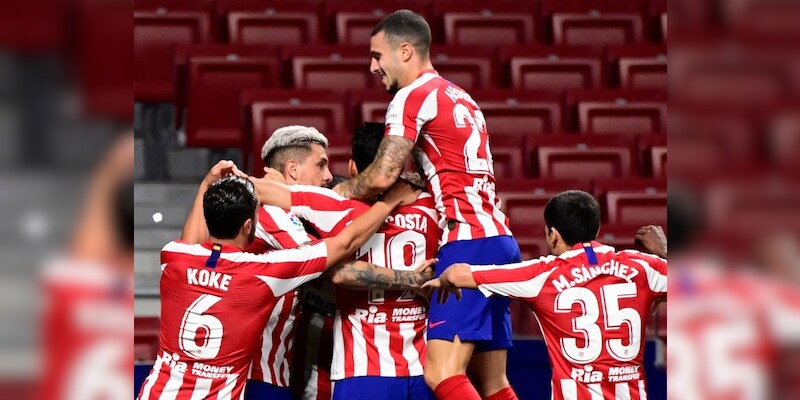 Hình ảnh đội bóng Atletico Madrid trong trận đấu tại La Liga